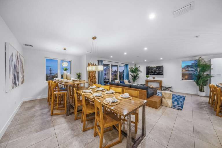 2nd Living Level - Open Floor Plan - Dining Table for 14