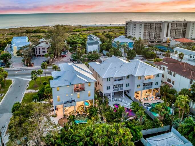 Twilight Aerial Drone w/ Gulf Views