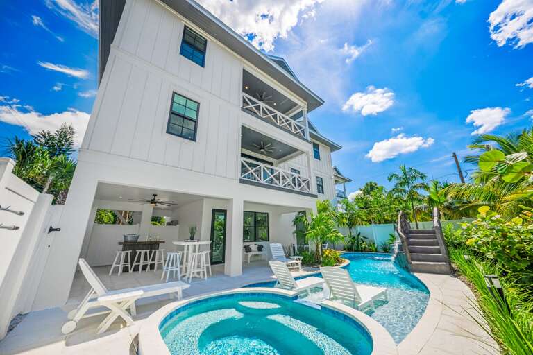 Rear Elevation - Covered Pool Area - Resort Style Pool Rear Elevation - Covered Pool Area - Resort Style Pool