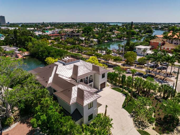 Aerial View of Home (South) - St. Armand's Cirlce, Downtown Sarasota, and Sarasota Bay Aerial View of Home (South) - St. Armand's Cirlce, Downtown Sarasota, and Sarasota Bay