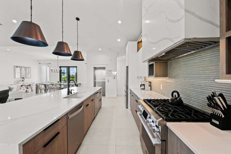 Kitchen - 6 Burner Gas Stove with Hood and Dual Dishwashers Kitchen - 6 Burner Gas Stove with Hood and Dual Dishwashers