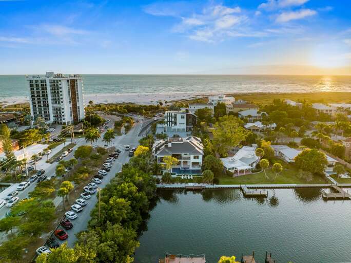 Aerial View of Home (West) - Gulf of Mexico and Lido Key Beach Aerial View of Home (West) - Gulf of Mexico and Lido Key Beach