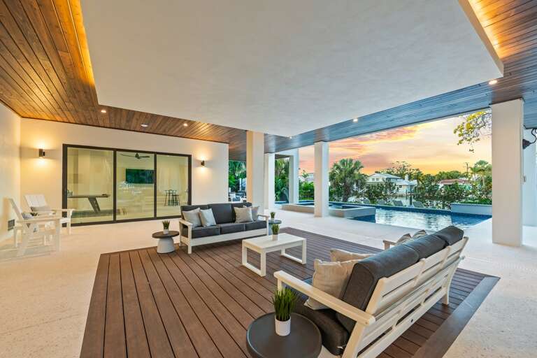 Twilight - Outdoor Living in the Pool Area Twilight - Outdoor Living in the Pool Area