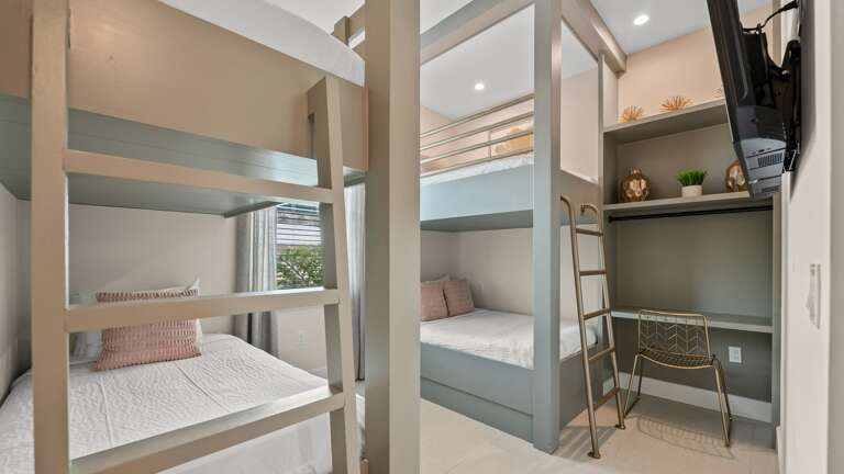 Bedroom 6 - Bunk Room - (Full/Full 2 Sets) w/ Dedicated Work Space