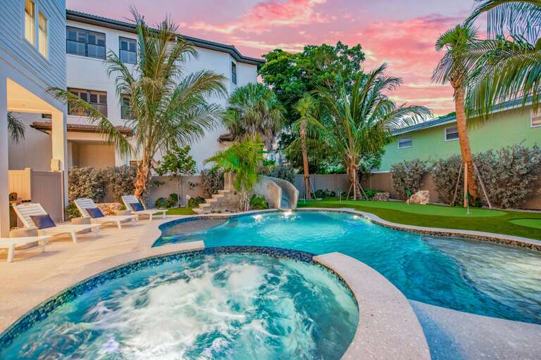 Twilight - Pool View