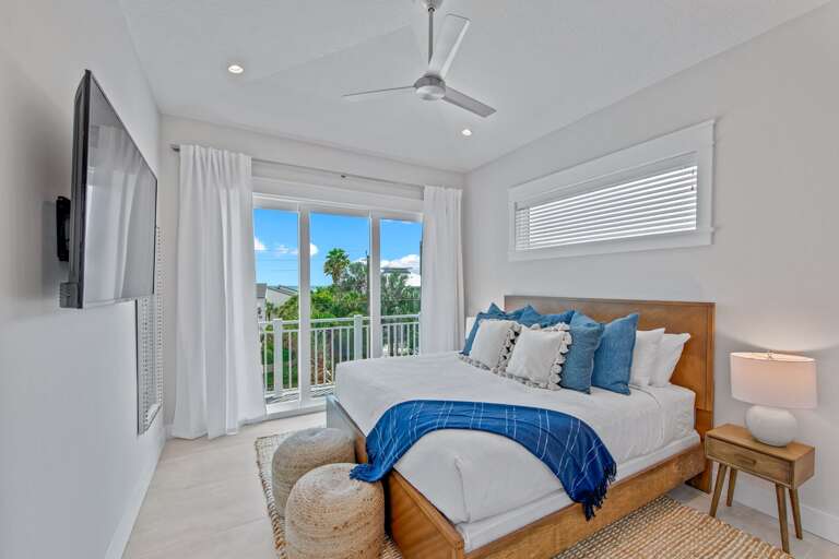 Master Bedroom 1 - King Bed, En Suite Bath with Balcony Access and Views