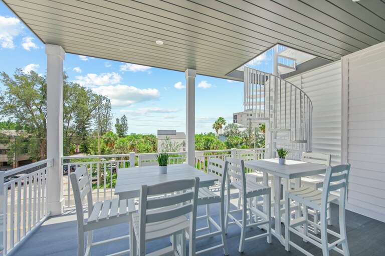 Great Room Balcony (2nd Living Level) - Dining, Peaking Gulf Views, Roof Top Access