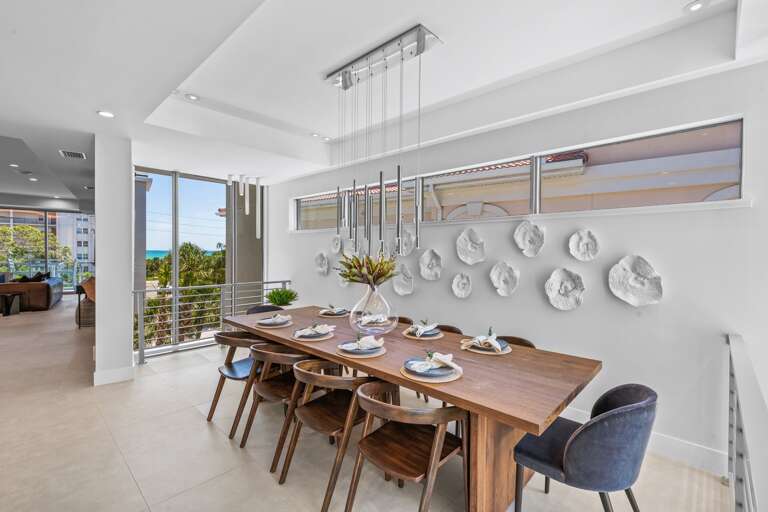 2nd Living Level - Dining Space - Seating for 10 w/ Gulf and Pool VIews 2nd Living Level - Dining Space - Seating for 10 w/ Gulf and Pool VIews