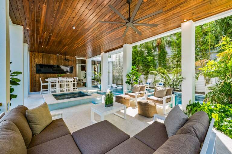 Covered Pool Area - Lounge Area - (2)Large HDTV's Covered Pool Area - Lounge Area - (2)Large HDTV's
