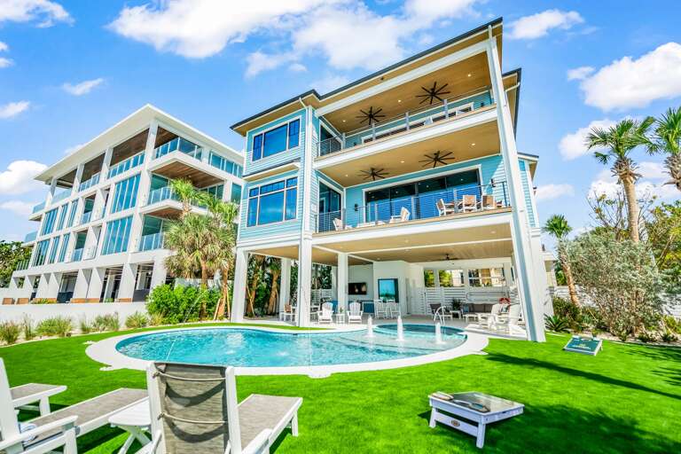 Rear Elevation - Beachfront Siesta Key Luxury Vacation Home!