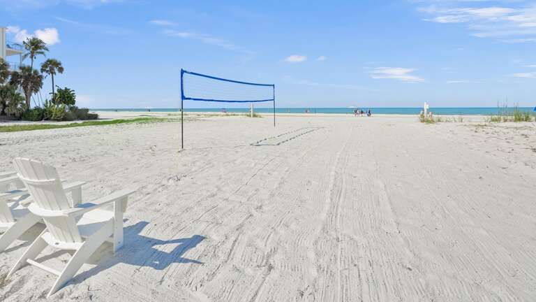 Private Beach - Volleyvall Court - Seating for 6