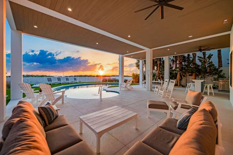 Twilight - Covered Pool Area - Best View on Siesta Key