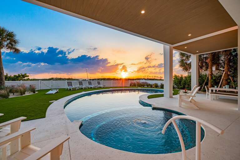 Twilight - Covered Pool Area - Best View on Siesta Key