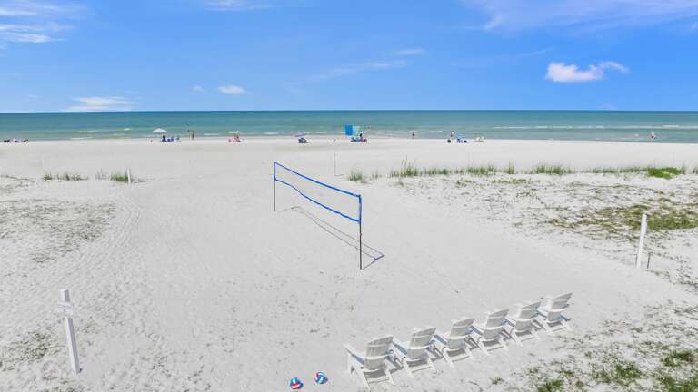 Private Beach - Volleyvall Court - Seating for 6