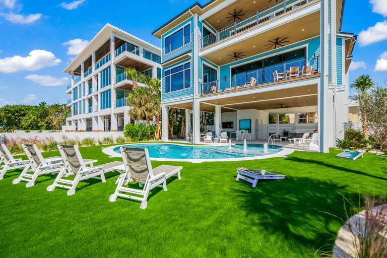 Daytime - Rear Elevation - Mulitple Balconies and Endless Views