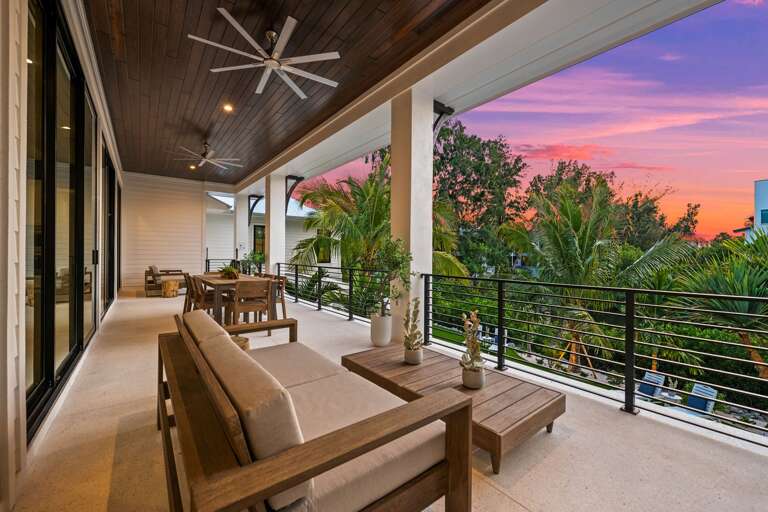 Twilight - 1st Living Level Balcony - Dining for 8 w/ Additional Soft Seating- Waterslide Access.