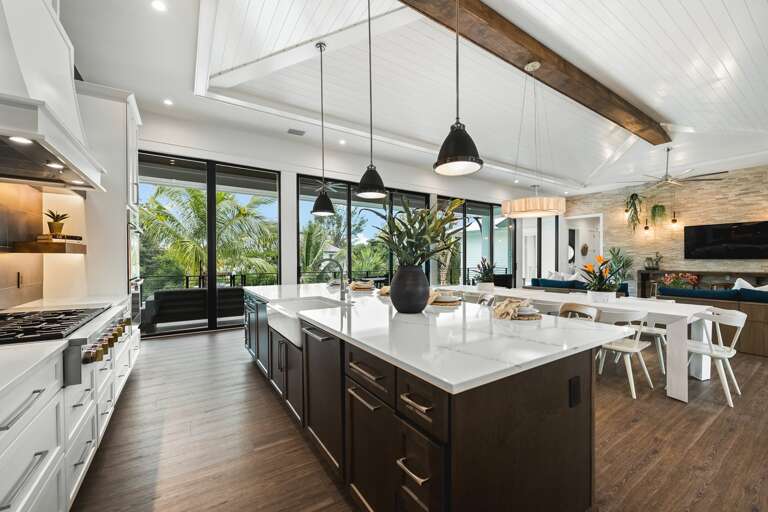 Great Room - Open Floor Plan - Balcony Access - Lake Views.