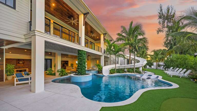 Twilight - Rear Elevation - Water Slide - Resort Style Pool - Mini Golf