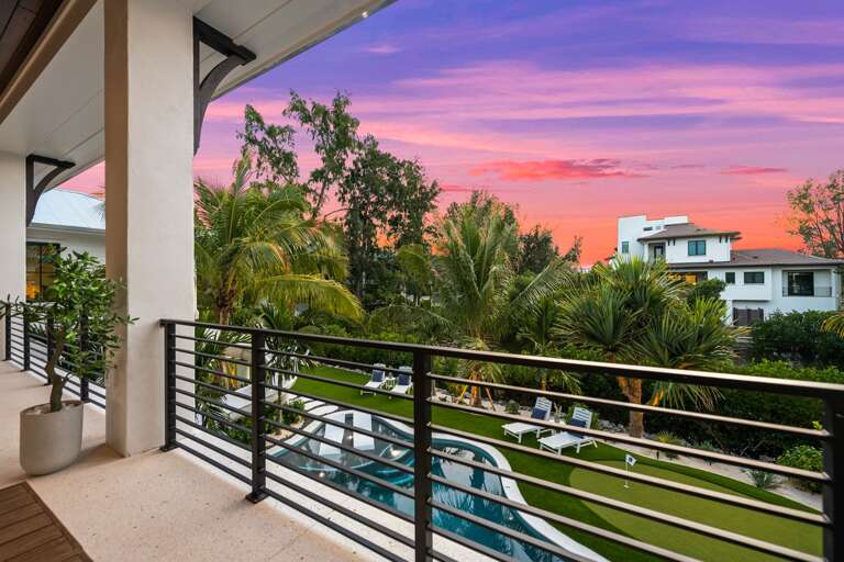 Twilight - 1st Living Level Balcony - Dining for 8 w/ Additional Soft Seating- Waterslide Access.