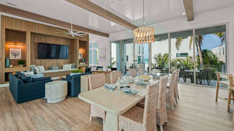 1st Living Level - Great Room - Dining Space - Open Floor Plan - Balcony Access - Gulf Views 1st Living Level - Great Room - Dining Space - Open Floor Plan - Balcony Access - Gulf Views