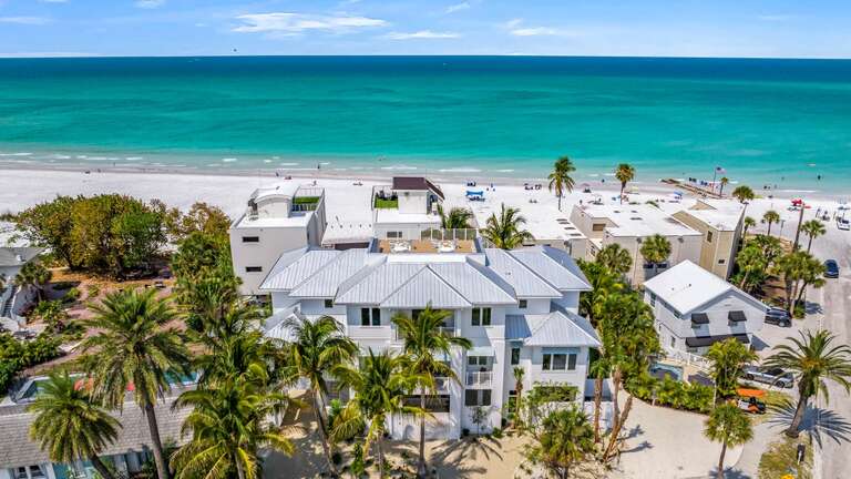Daytime - Aerial Drone - Sanbar Social - Steps to the Beach - Gulf Views Daytime - Aerial Drone - Sanbar Social - Steps to the Beach - Gulf Views