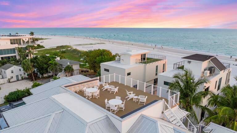 Twilight - Aerial Drone - Rooftop Deck - Gulf Views Twilight - Aerial Drone - Rooftop Deck - Gulf Views