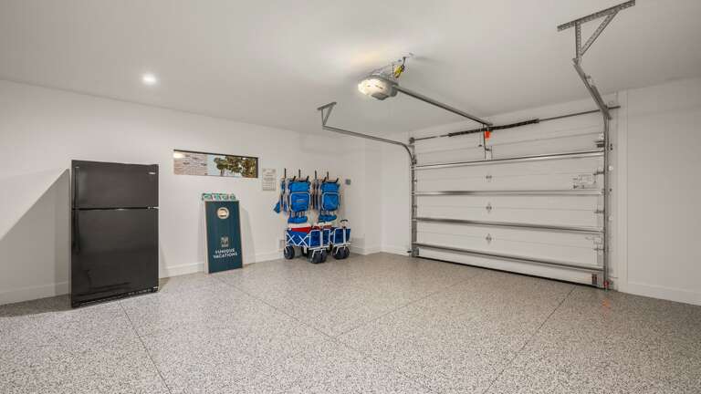 Garage - Cornhole, Beach Chairs, Beach Wagons, Coolers, Refrigerator Garage - Cornhole, Beach Chairs, Beach Wagons, Coolers, Refrigerator