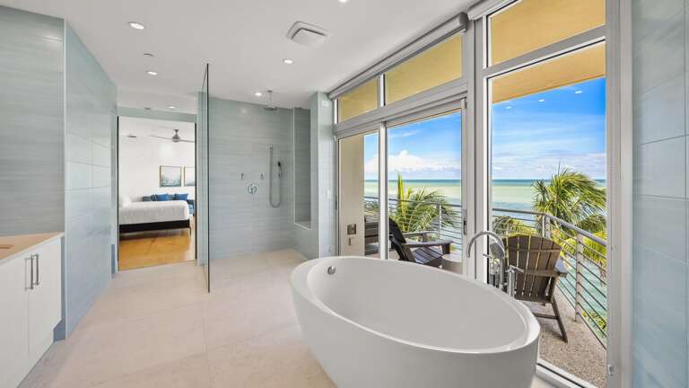 Master Bedroom - En-Suite Bathroom - Large Soaking Tub and Walk-in Shower - Balcony Access