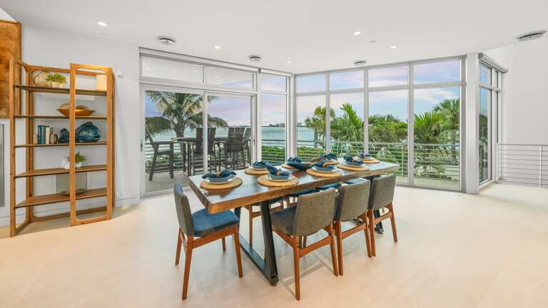 Great Room - Dining Area - Electric Fireplace - Large Smart TV - Balcony Access - Waterfront - Direct Gulf Views