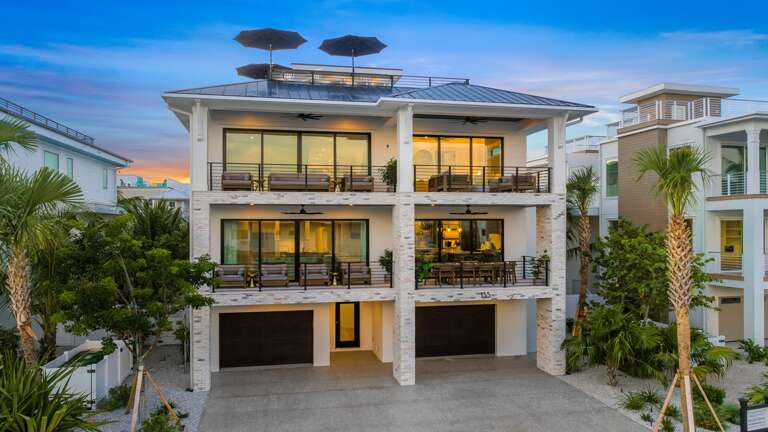 Twilight - Front Elevation- Ocean Breeze Twilight - Front Elevation- Ocean Breeze