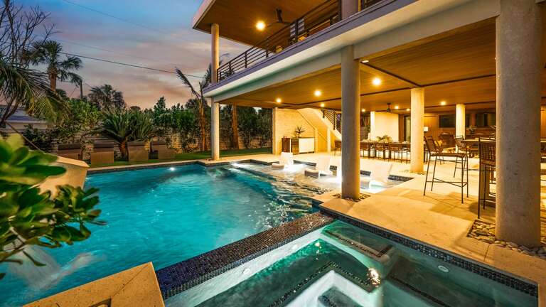 Twilight - Covered Pool Area