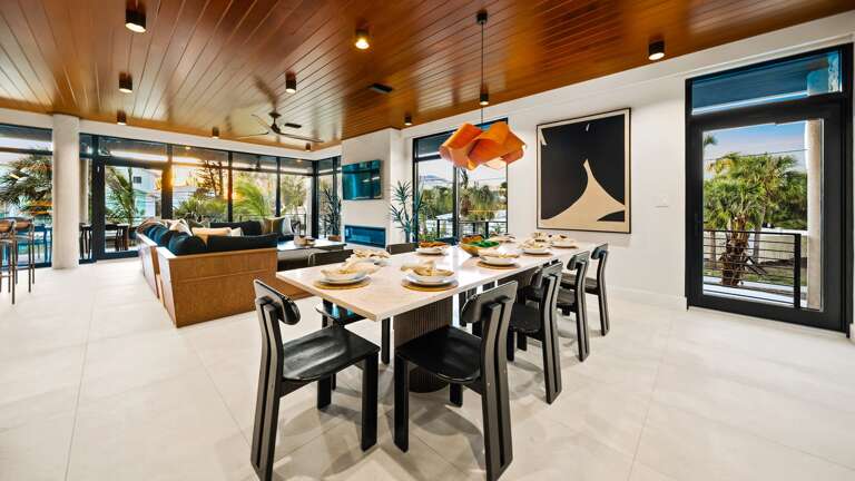 Great Room - Dining Space - Open Floor Plan w/ Balcony Access