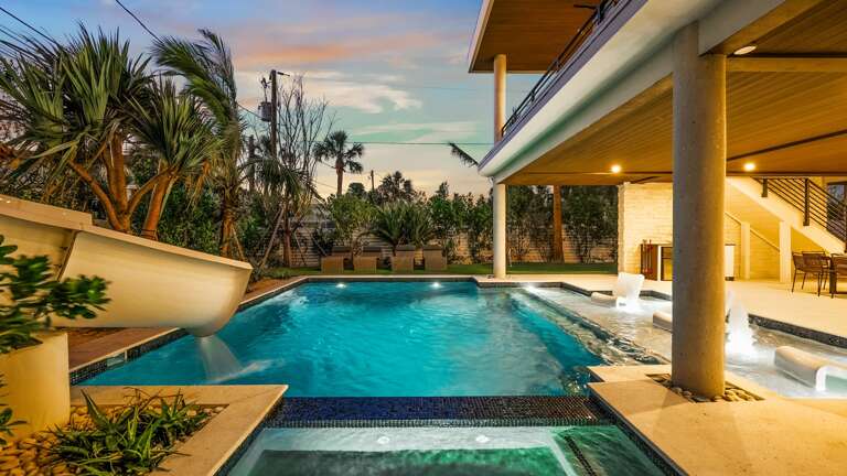 Twilight - Covered Pool Area