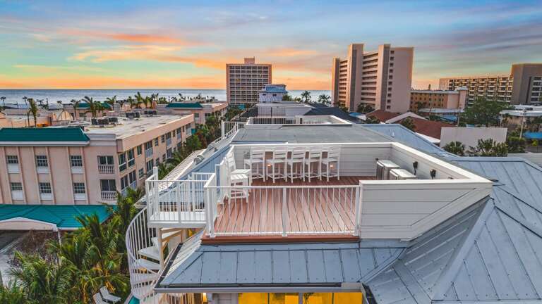Twilight - Ariel Drone - Rooftop - Gulf Views