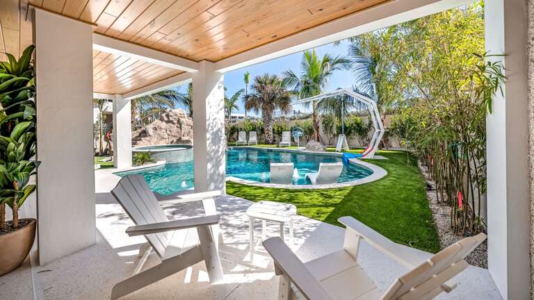 Covered Pool Area - Resort Style Pool/Spa, Water Slide, Rope Swing