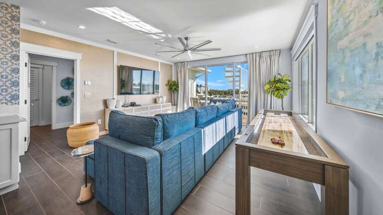 Third Living Level - Club Room - Shuffle Board - Balcony and Rooftop Access - Gulf Views