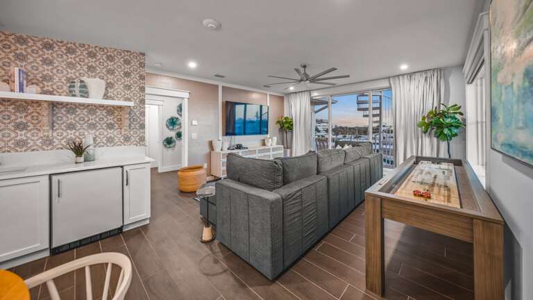 Third Living Level - Club Room - Shuffle Board - Balcony and Rooftop Access - Gulf Views