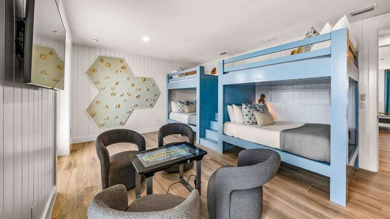 Bedroom 5 - En-Suite Bathroom - (2) Full/Full Bunk Beds - Gaming System - Climbing Wall