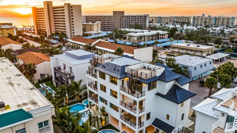 Twilight - Aerial Drone - Rear Elevation