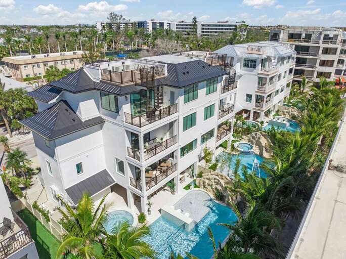 Aerial Drone - Front Elevation - Golden Set