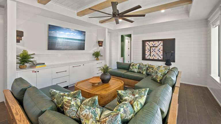 2nd Living - Media Centre - Featuring a Large HDTV, PS4, Nintendo NES and Wall Scrabble