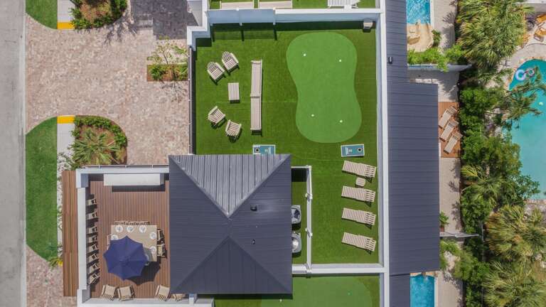 Ariel Drone - Rooftop - Sunset Sky