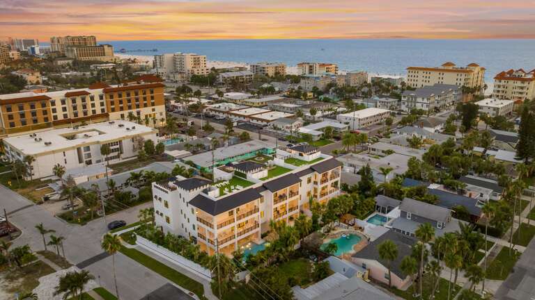 Twilight - Aerial Drone - Sapphire Shores - Clearwater Beach