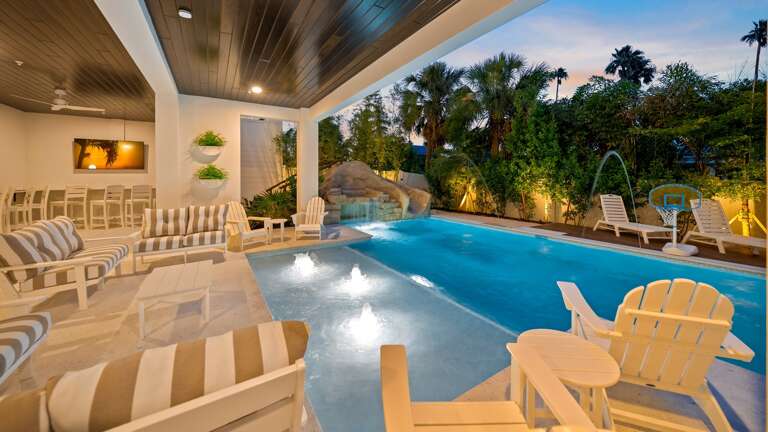 Twilight - Covered Pool Area - Lounge Area