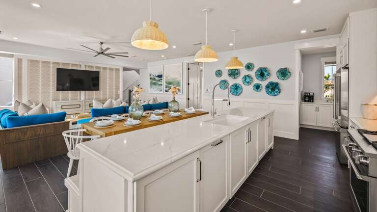 Home B - Kitchen - Oversized Refrigerator - (2) Dishwashers, Double Ovens, & Large Gas Stove - Balcony Access