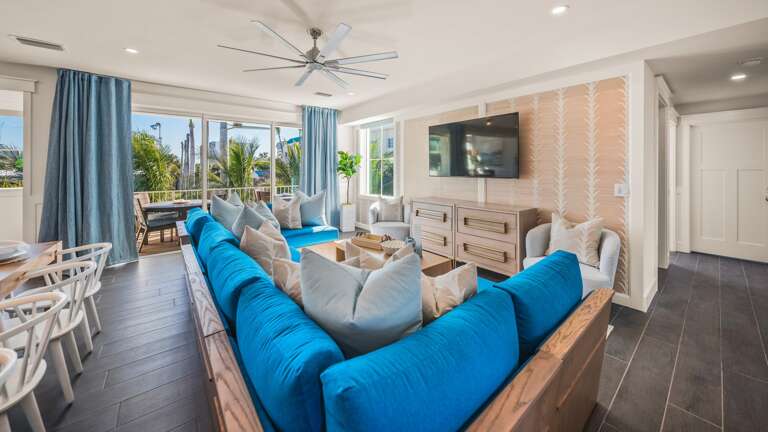 Home B - Great Room - Open Floor Plan - Balcony Access - Gulf Views