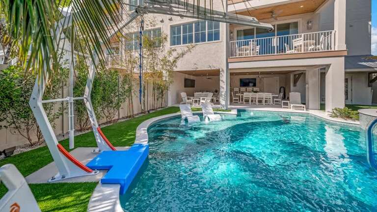 Poolside Paradise, Palm Presence, Pristine Patios