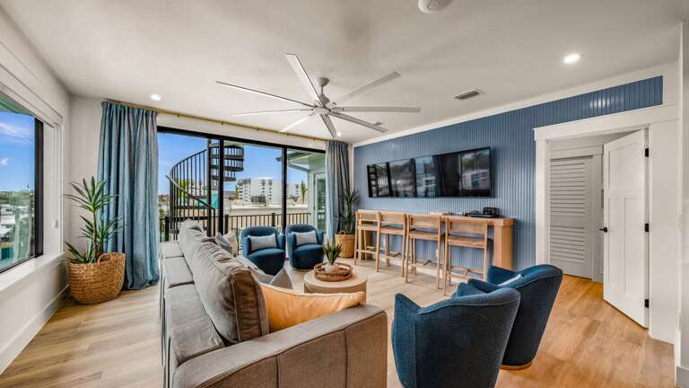 Home A - Third Floor Club Room - Wall Scrabble - Gaming System - Balcony and Rooftop Access - Gulf Views