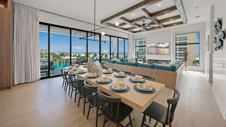 2nd Living Level  - Kitchen - Dining - Living Room - Gulf Views - Balcony Access