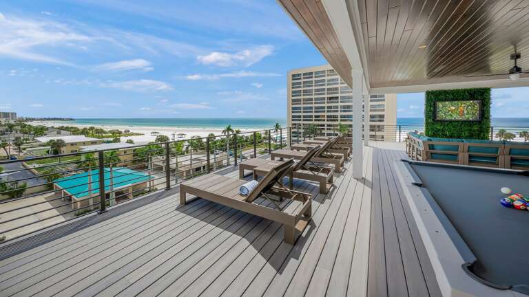 Rooftop Deck - Pool Table - Gulf Views